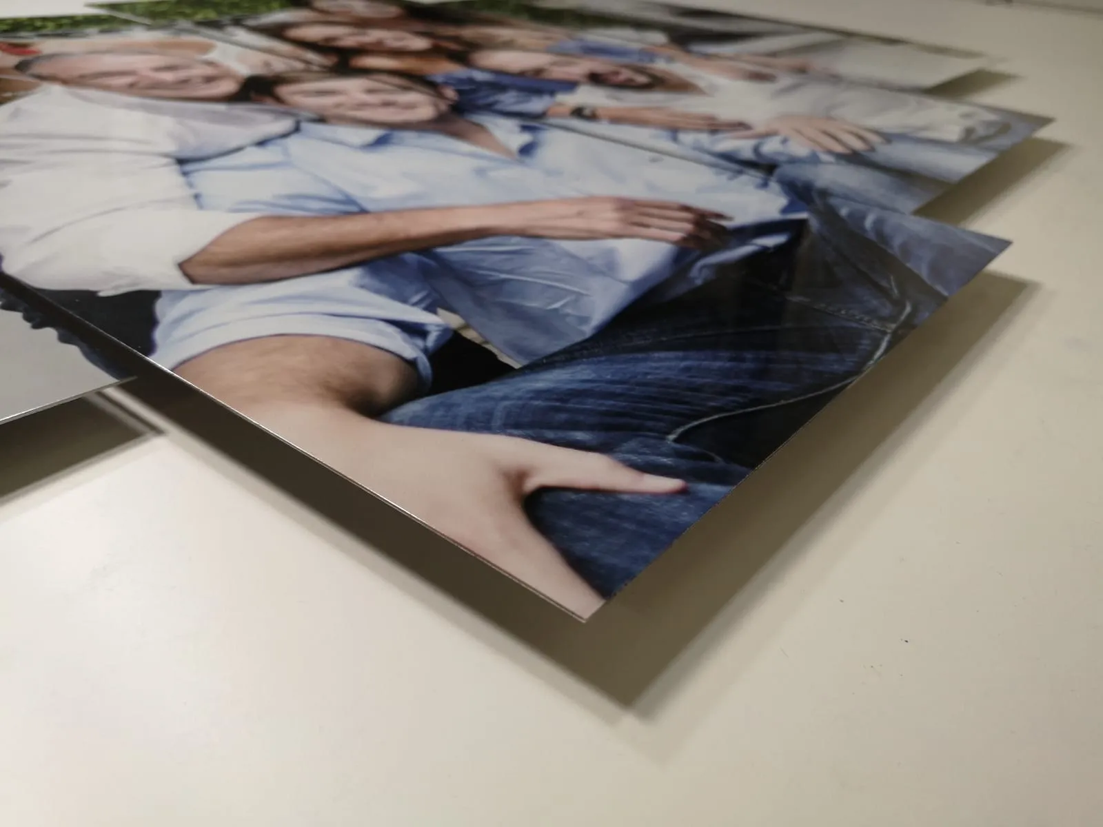 Family portrait on aluminum