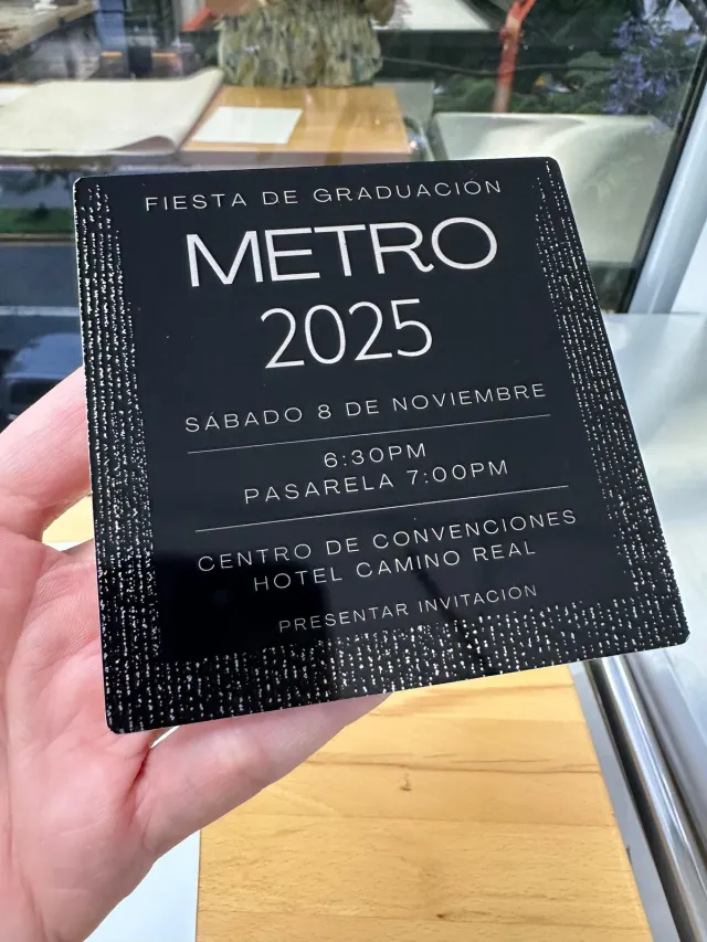 Invitaciones impresas en aluminio de cualquier tamaño